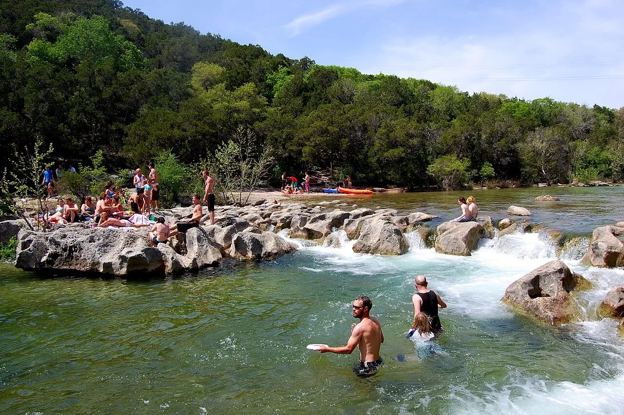 Barton Creek and its surrounding landscape in the Austin area