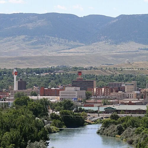 The Casper skyline in Wyoming