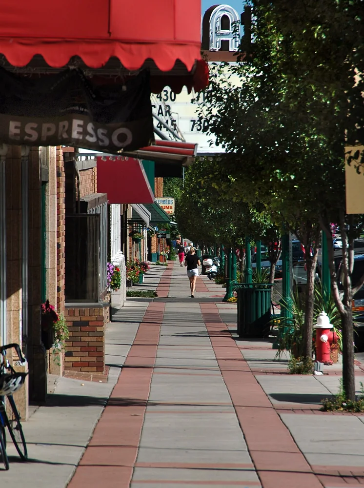A local streetscape in Cedar City, Utah