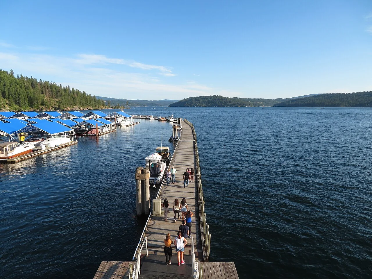 The floating boardwalk on Lake Coeur d'Alene