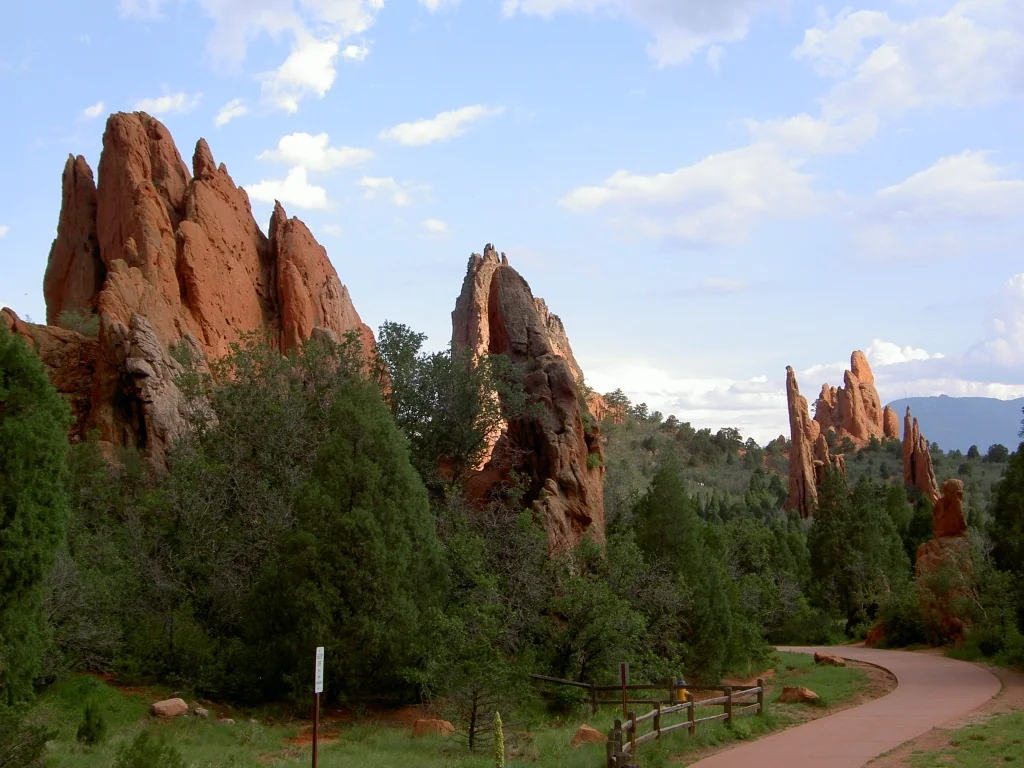 Rock formations at Garden of the Gods in Colorado Springs
