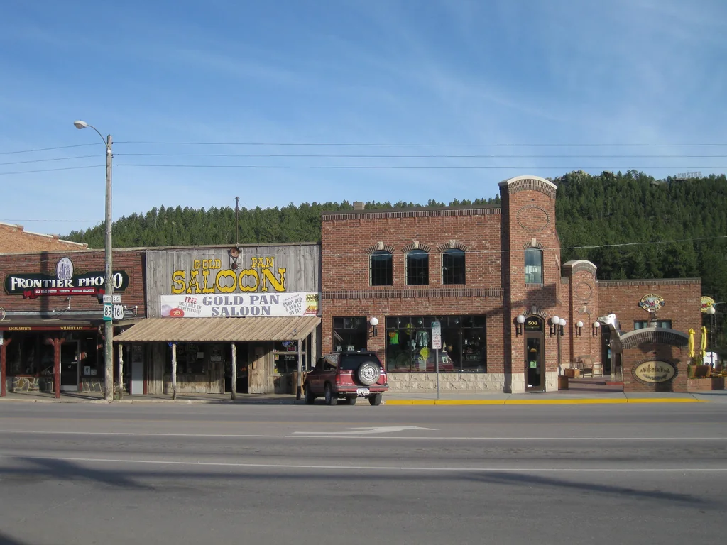A downtown Custer streetscape, photographed in 2009