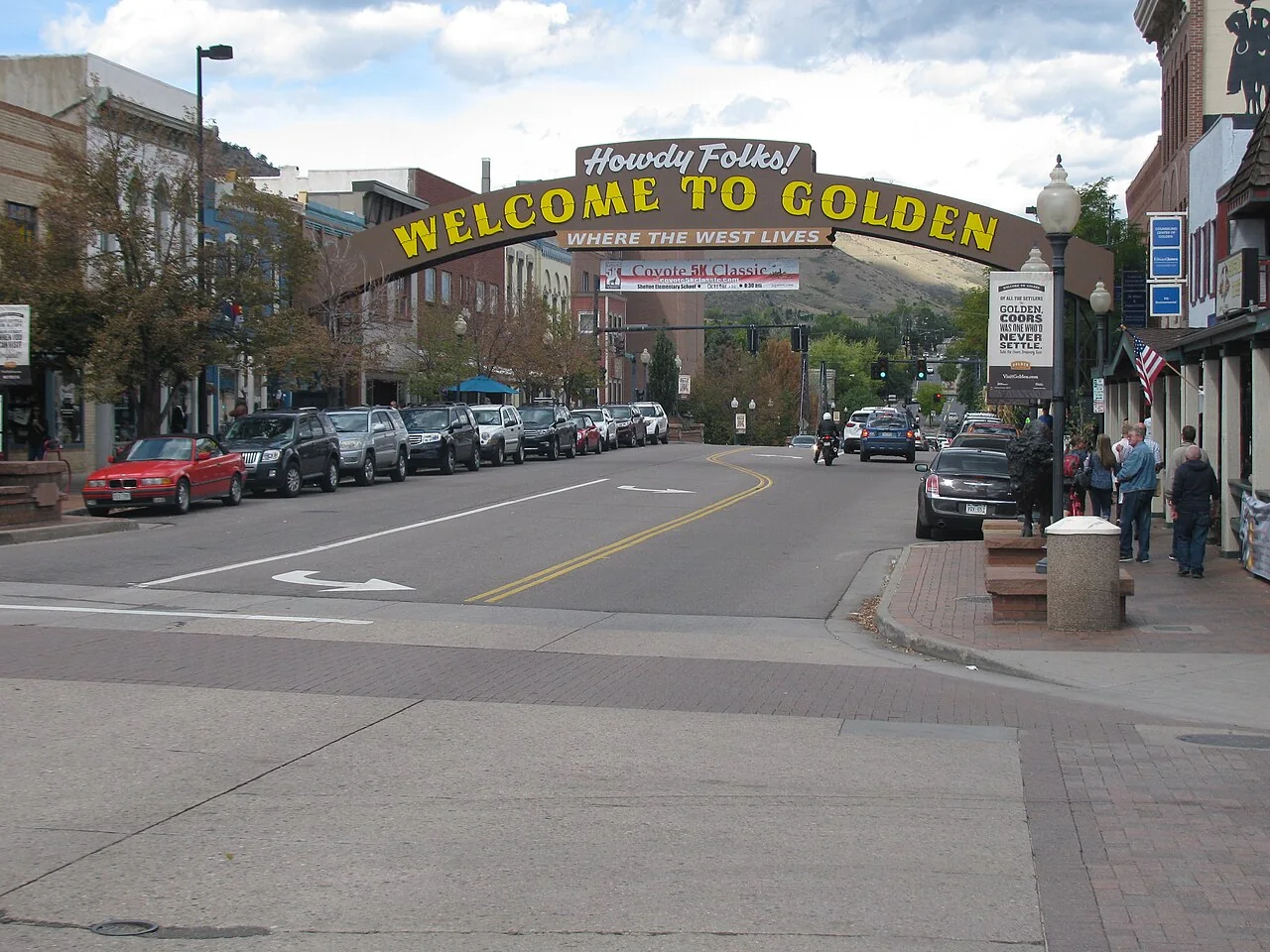 Washington Street in Golden, one of Denver's western foothill communities
