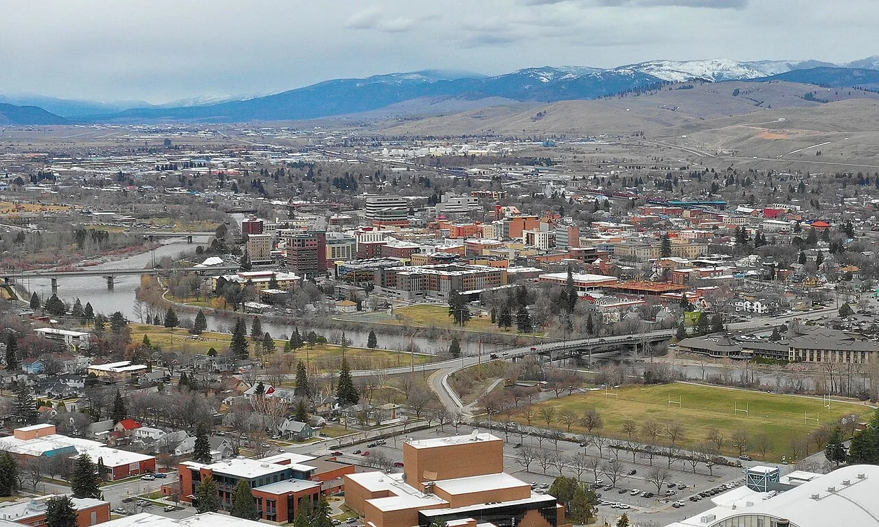 Missoula's downtown and mountain-valley setting