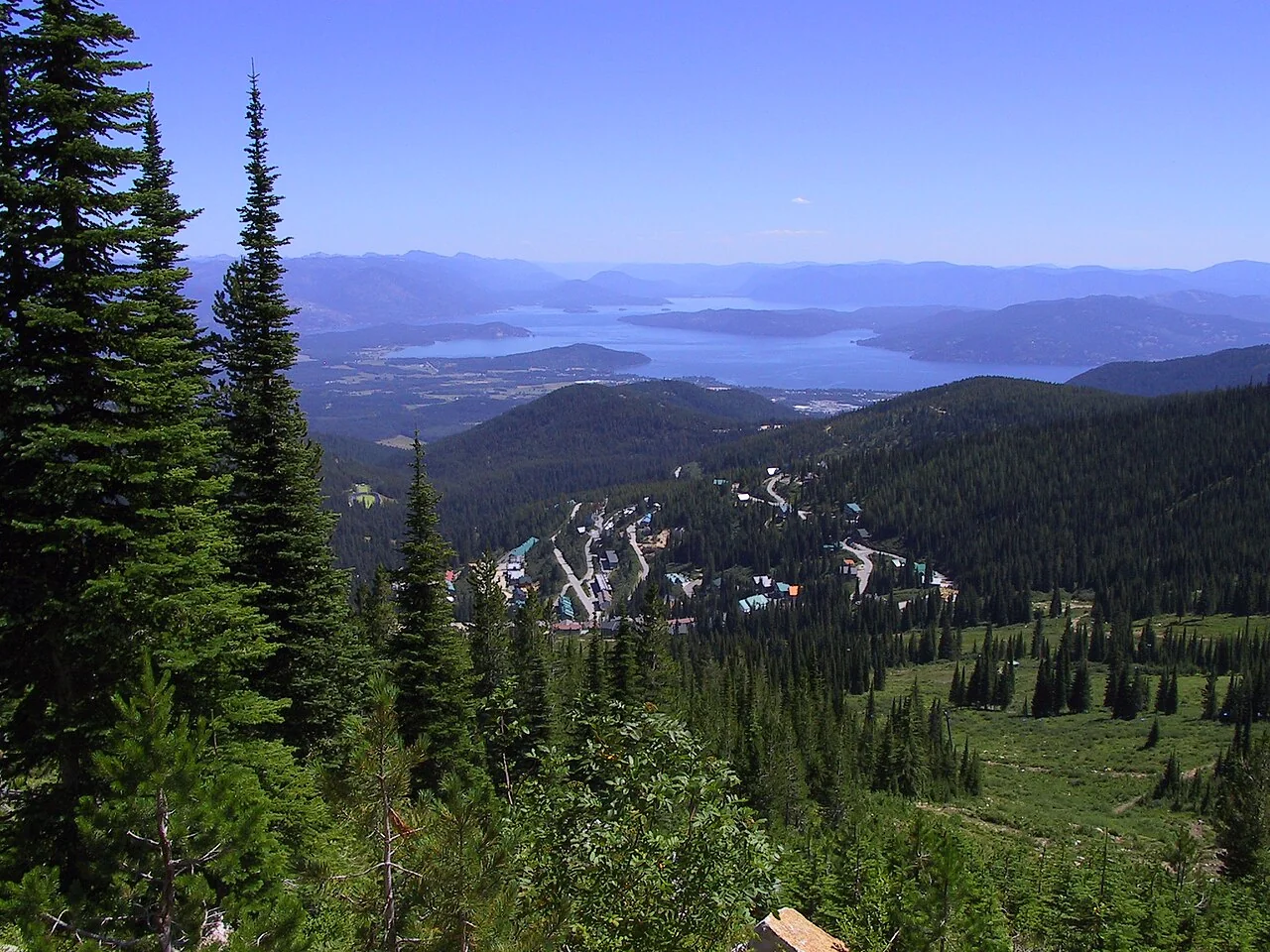 Sandpoint and Lake Pend Oreille, viewed from the Schweitzer area
