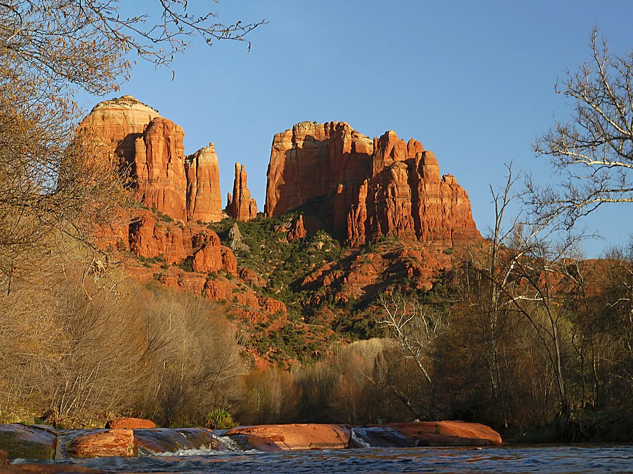 Cathedral Rock rising above Sedona's red-rock landscape