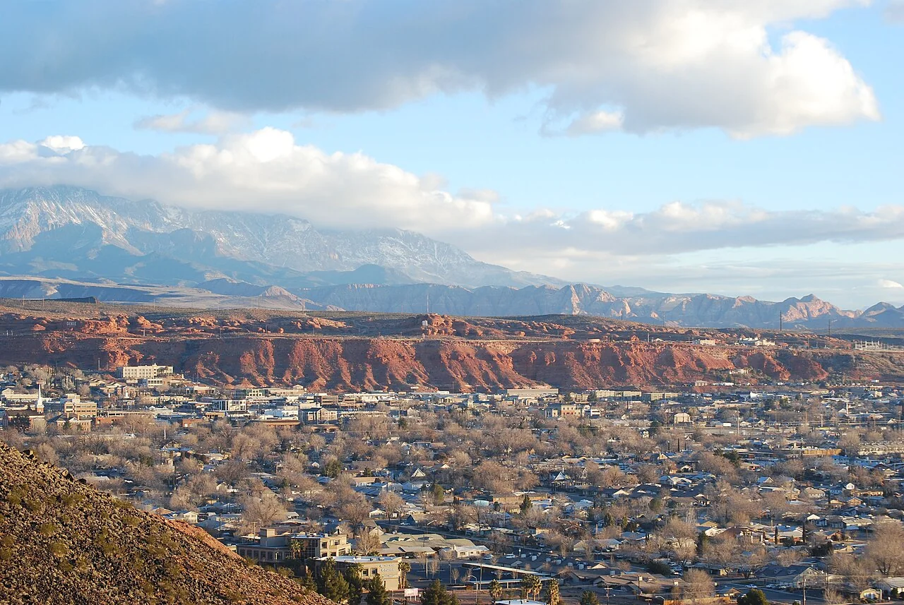 St. George and its red-rock setting in southwestern Utah
