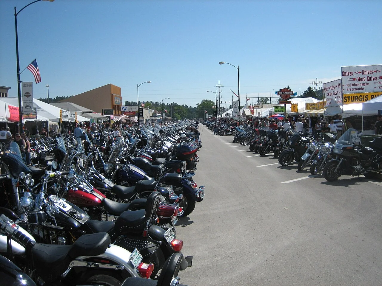 Main Street in Sturgis during Bike Week