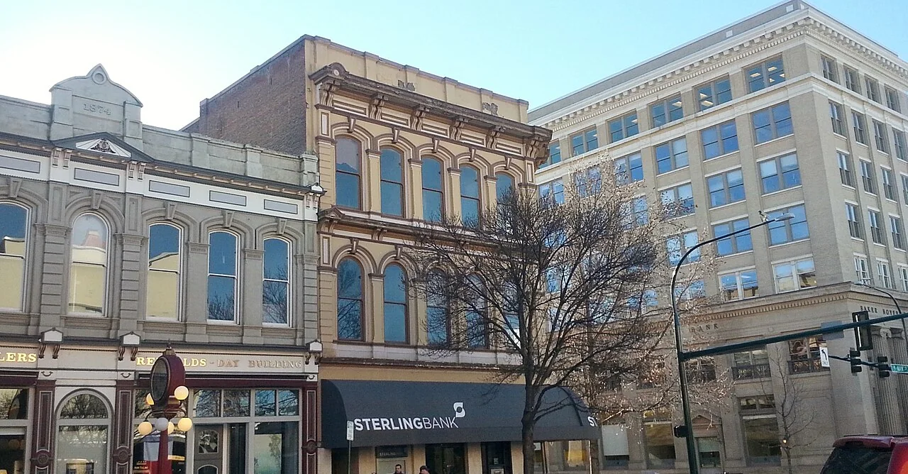 Historic buildings at Second and Main in downtown Walla Walla